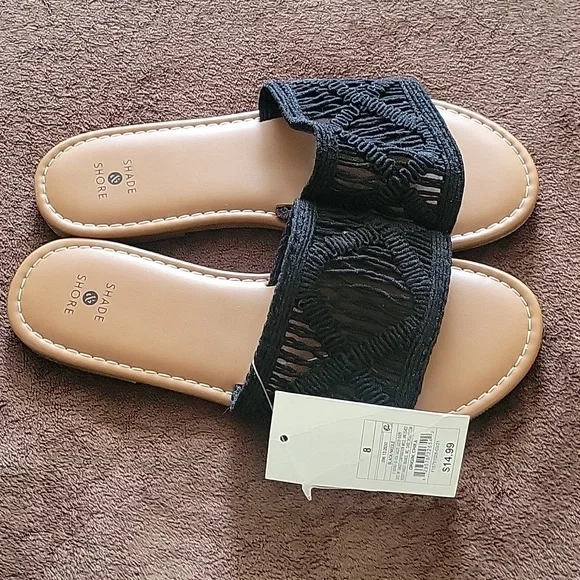NWT SHADE & SHORE Tan Sandals - Picture 2 of 6